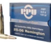 PPU PP2506P Standard Rifle  25-06 Rem 100 gr Pointed Soft Point  PSP  20 Bx  10 Cs