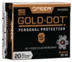 Speer Ammo 23602GD Gold Dot Personal Protection 25 ACP 35 gr Hollow Point  HP  20 Bx  10 Cs
